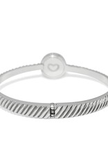Illumina Celeste Dome Hinged Bangle Silver