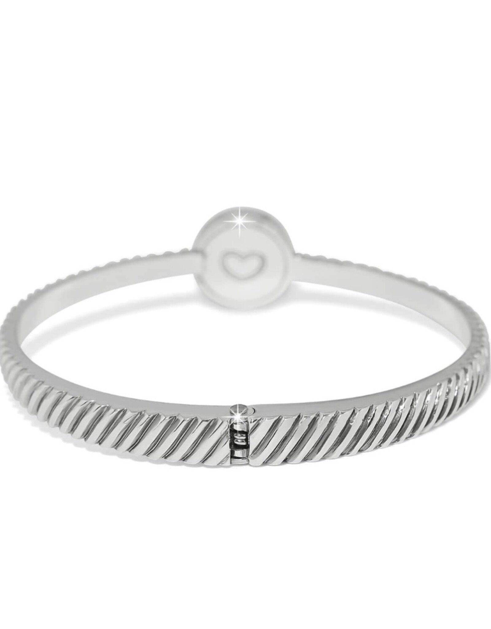 Illumina Celeste Dome Hinged Bangle Silver
