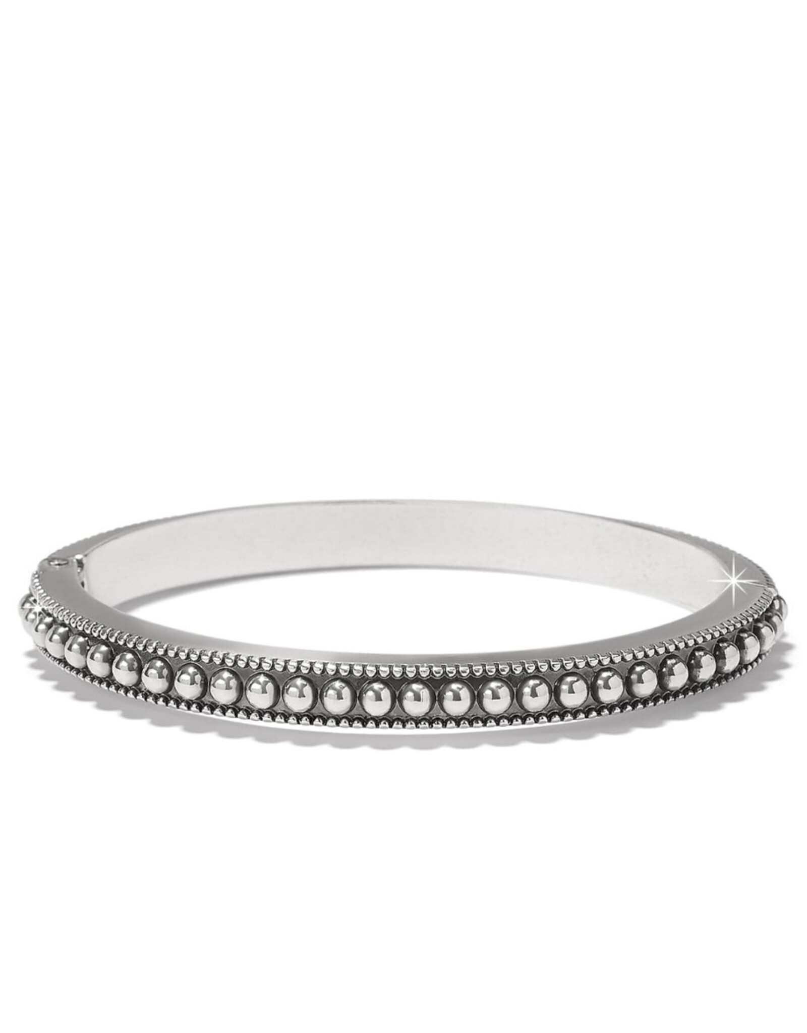 Pretty Tough Gem Hinged Bangle Silver-Crystal OS