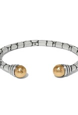Pebble Link Two Tone Cuff Bracelet