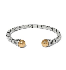 Pebble Link Two Tone Cuff Bracelet