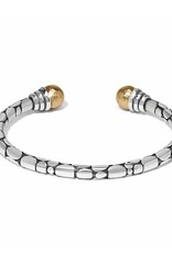 Pebble Link Two Tone Cuff Bracelet