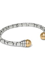 Pebble Link Two Tone Cuff Bracelet