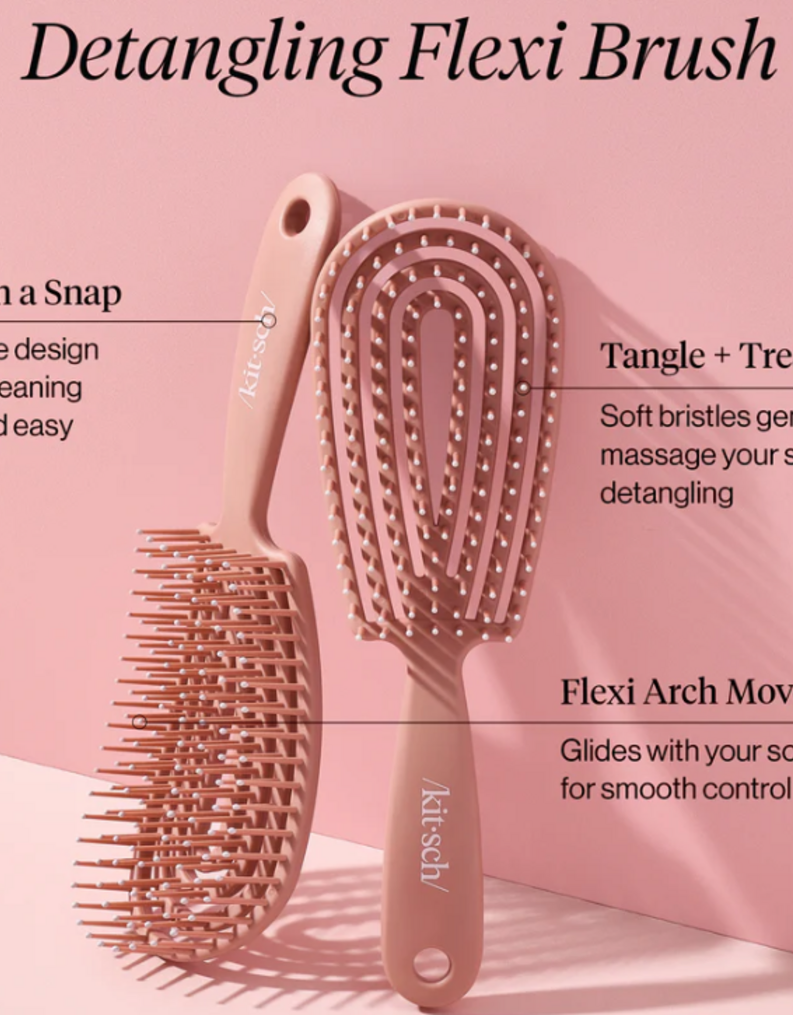 Detangling Flexi Brush Terracotta