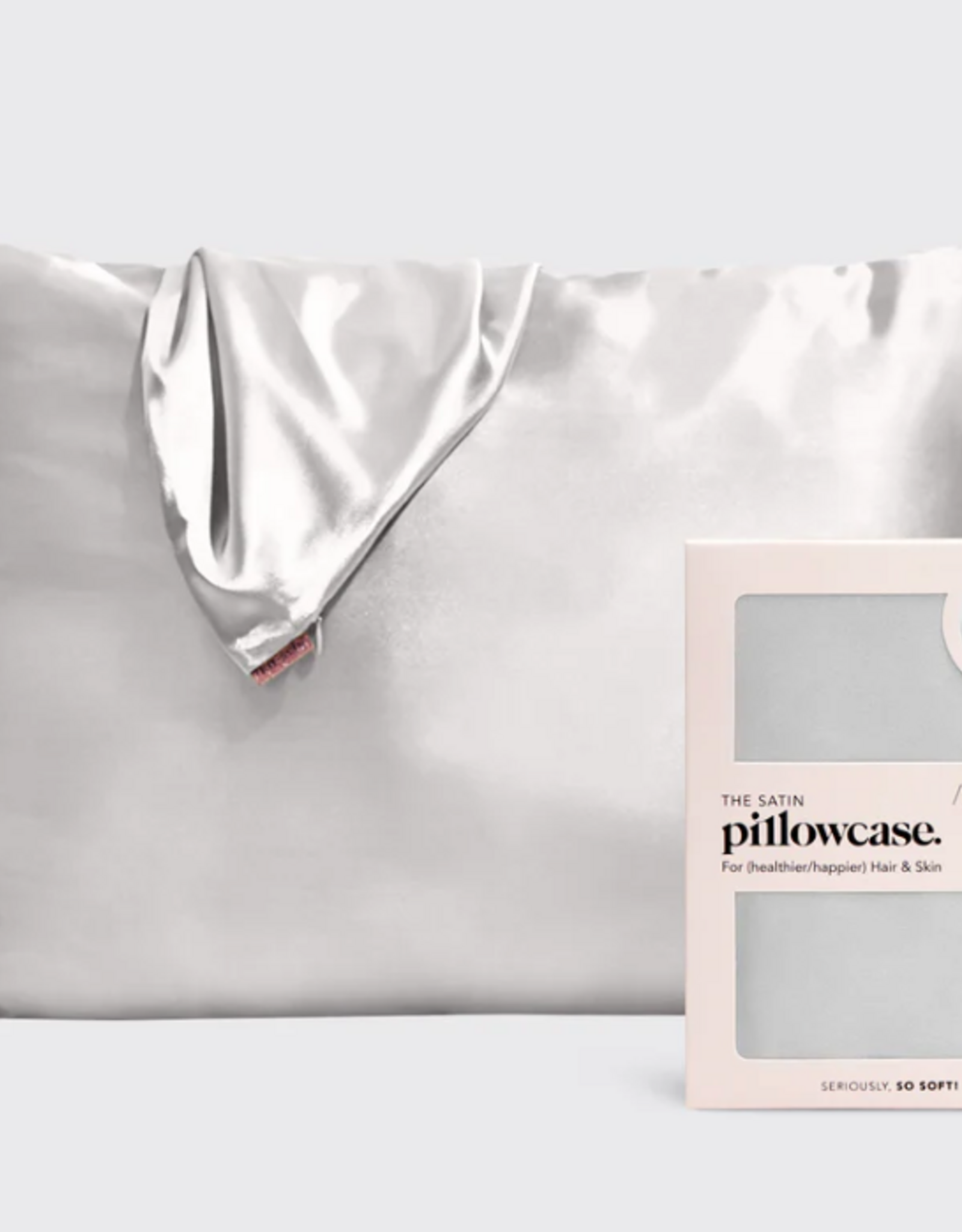 Satin Pillowcase Standard Silver