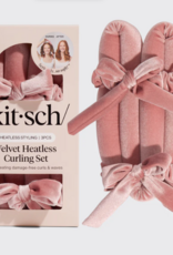 Terracotta Velvet Heatless Curling Set