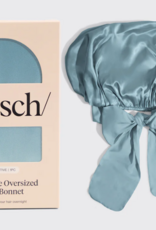 Adjustable Oversized Satin Bonnet Haze Blue