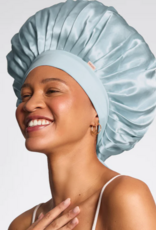 Adjustable Oversized Satin Bonnet Haze Blue