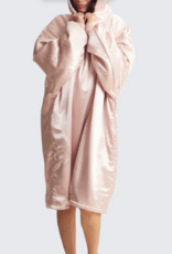 Glazey Satin Hoodie Blush