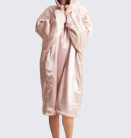 Glazey Satin Hoodie Blush