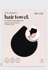 Quick Dry Hair Towel Eco Black