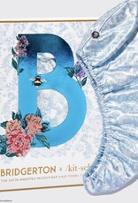 Satin Wrapped Hair Towel Bridgerton Toile De Blue