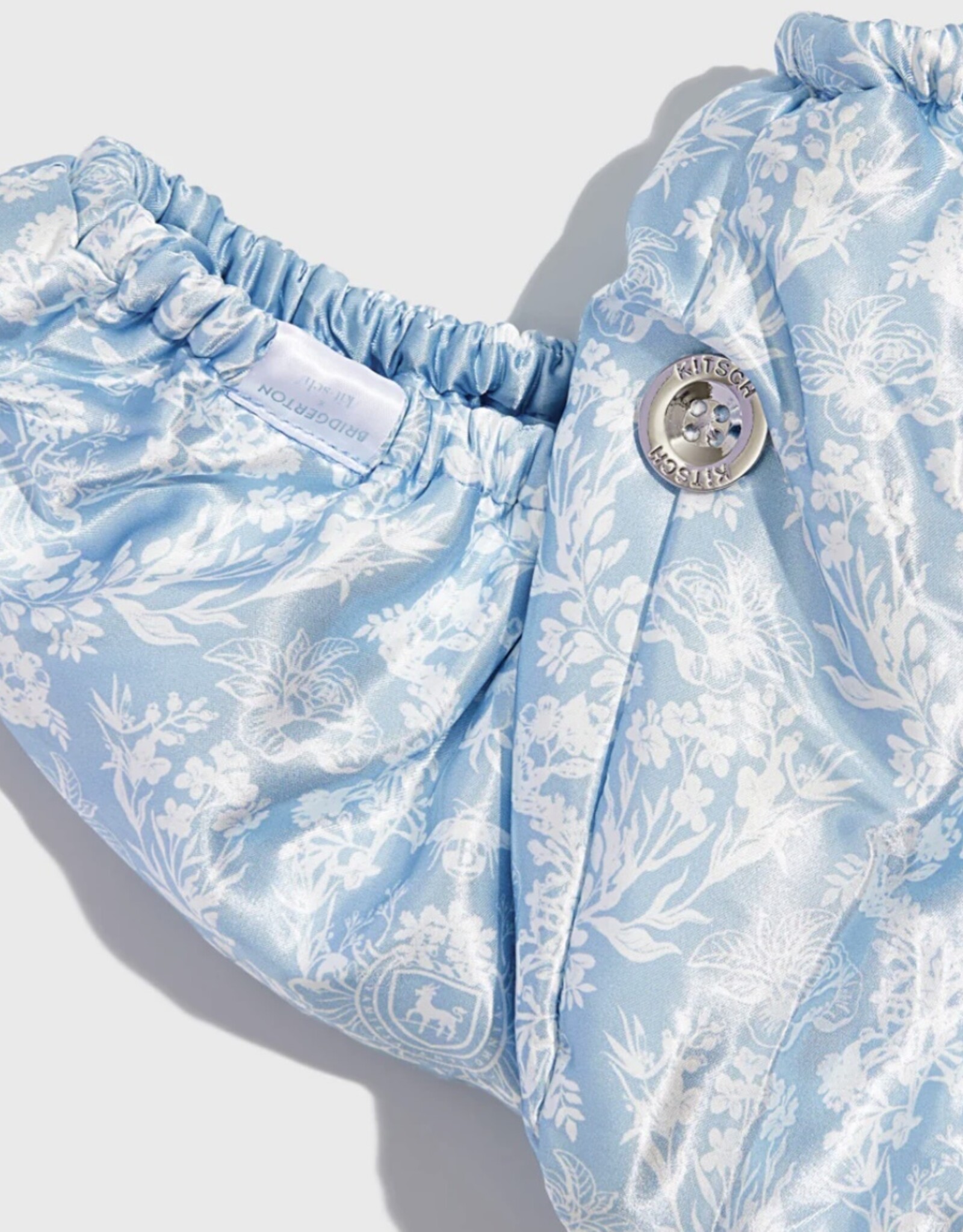 Satin Wrapped Hair Towel Bridgerton Toile De Blue