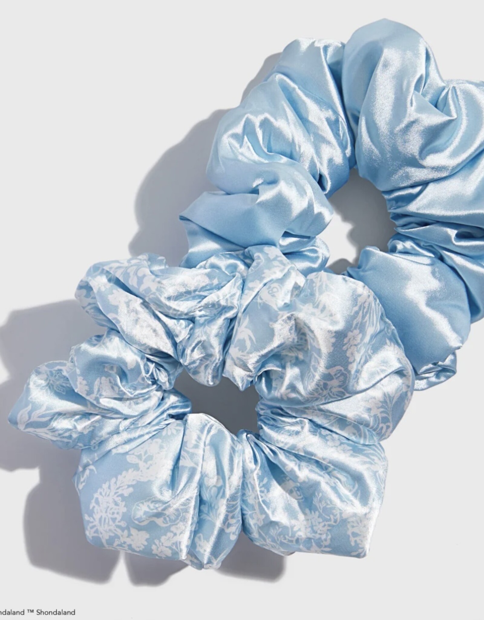 Satin Pillow Scrunchies Bridgerton Toile De Blue