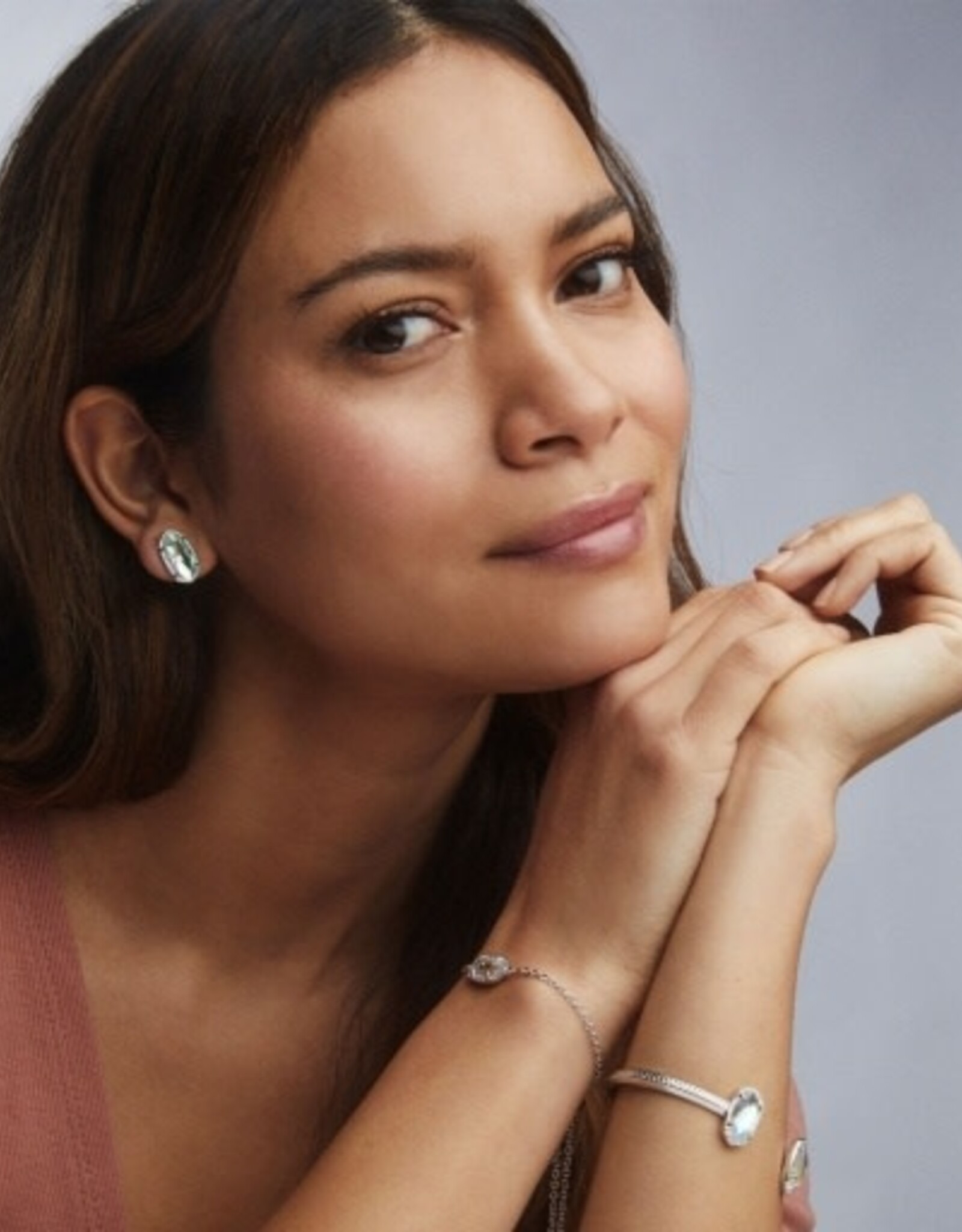 Earring Ellie RHOD Dichroic Glass