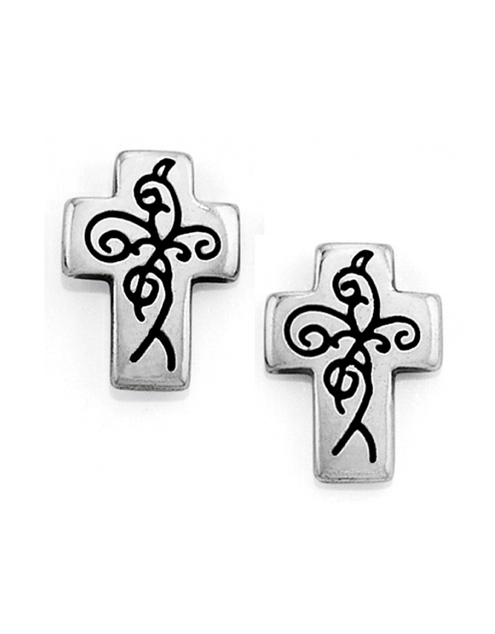 True Cross Mini Post Earrings silver