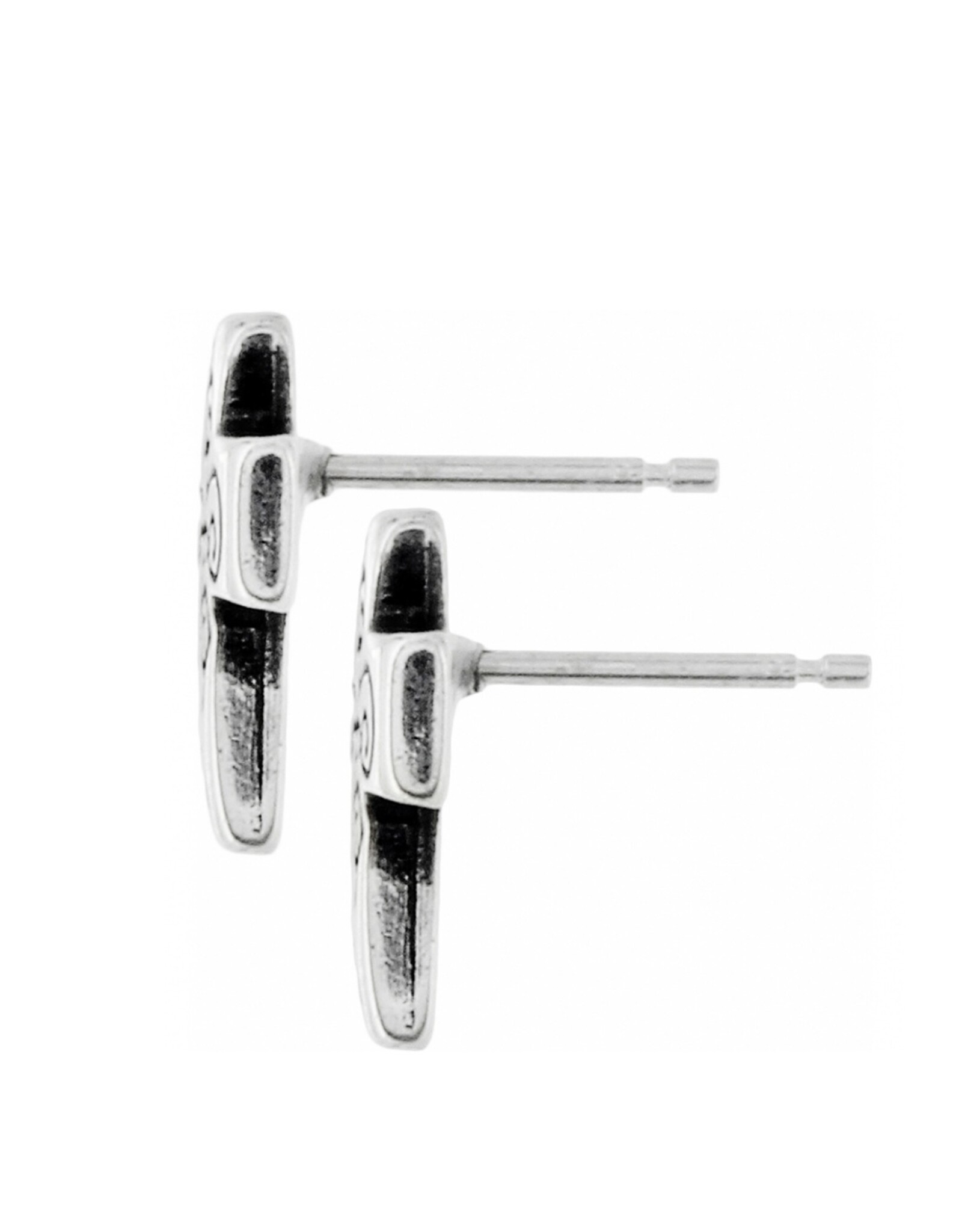 True Cross Mini Post Earrings silver