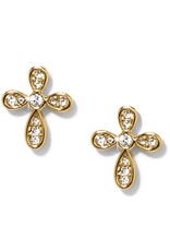 Enchanting Cross Post Earrings Gold