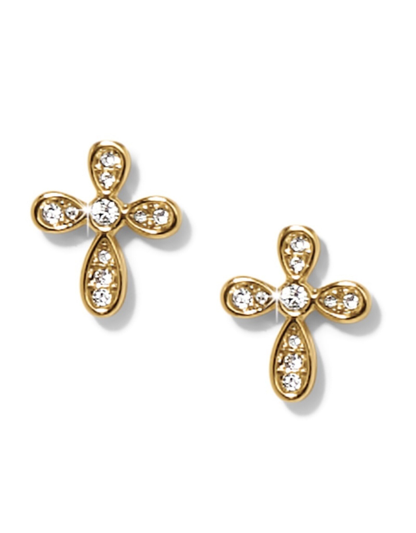Enchanting Cross Post Earrings Gold