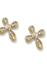 Enchanting Cross Post Earrings Gold