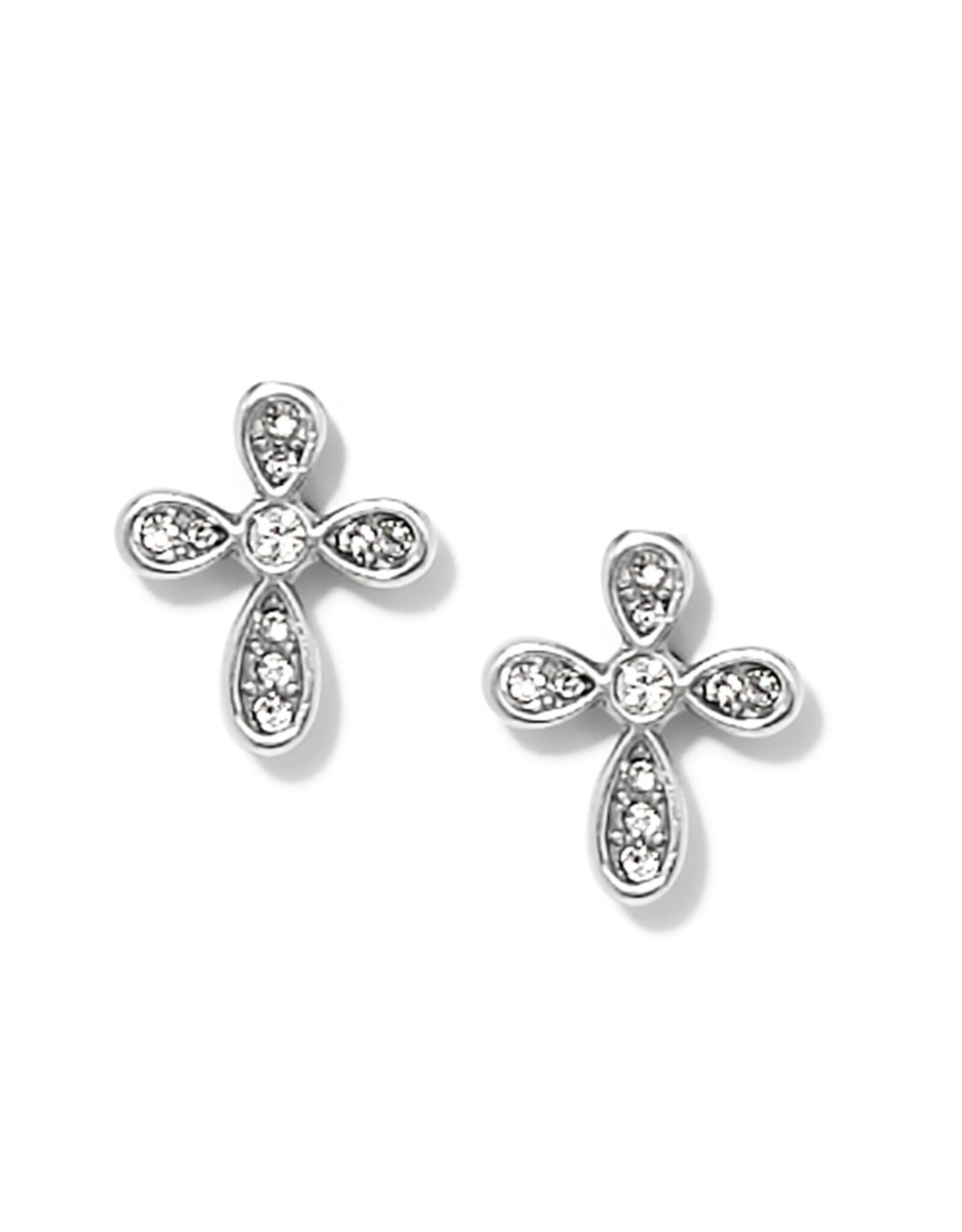 Enchanting Cross Post Earrings Silver