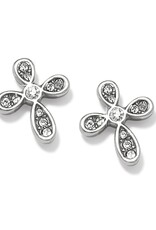 Enchanting Cross Post Earrings Silver