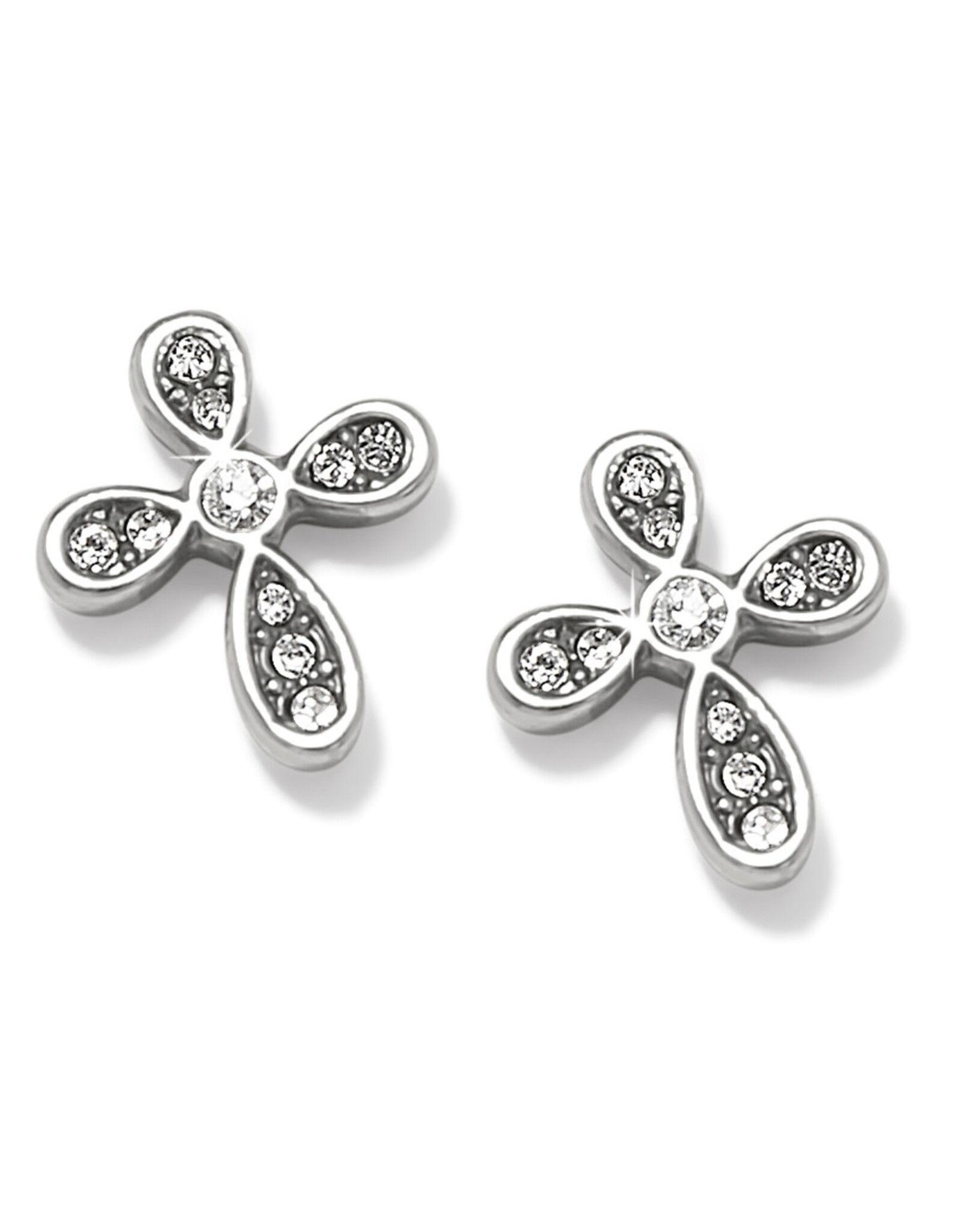 Enchanting Cross Post Earrings Silver