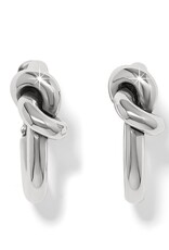 Interlok Knot Rope Hoop Earrings Silver
