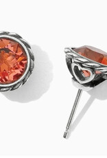 Pink Iris Stud Earrings