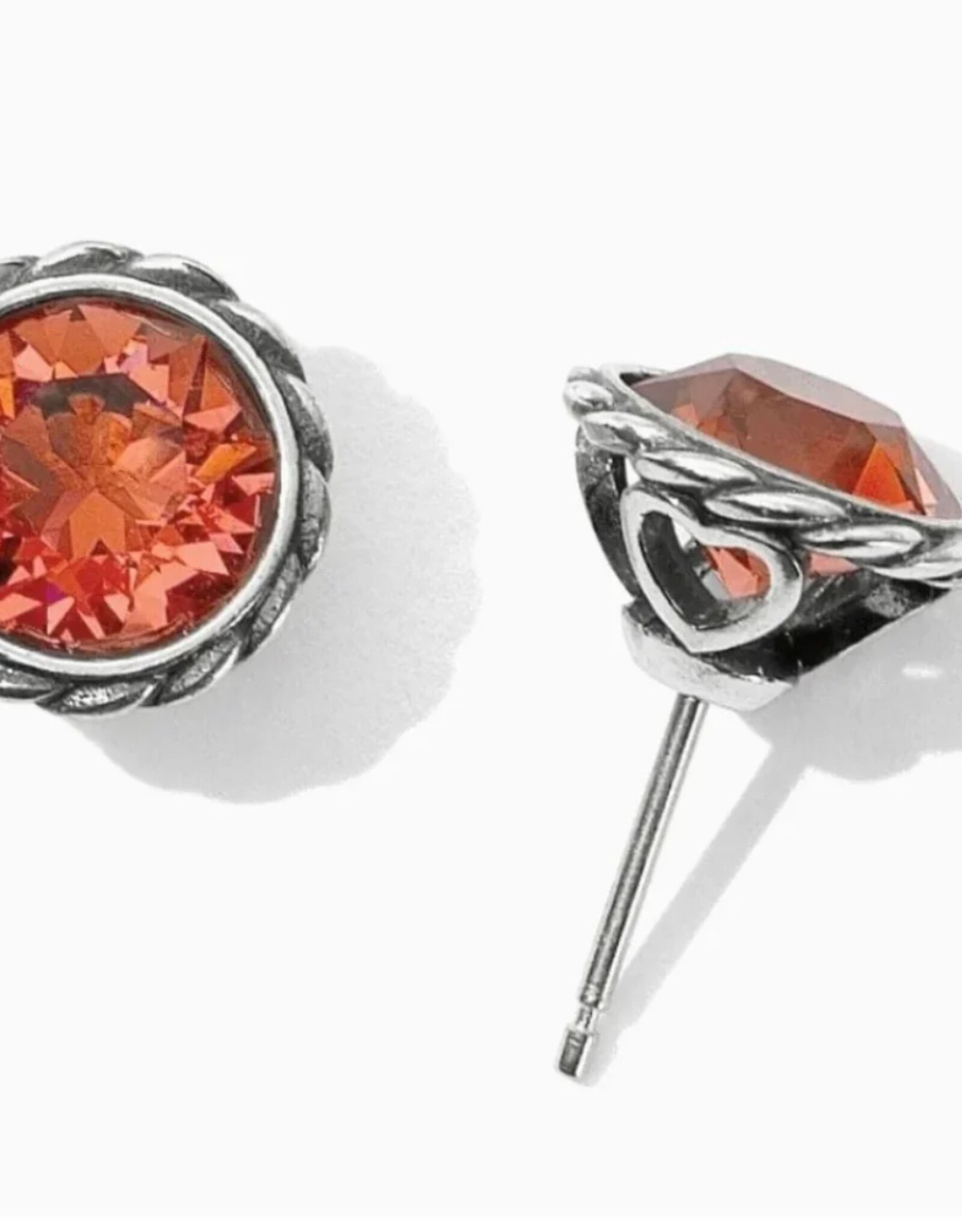 Pink Iris Stud Earrings