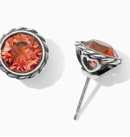 Pink Iris Stud Earrings