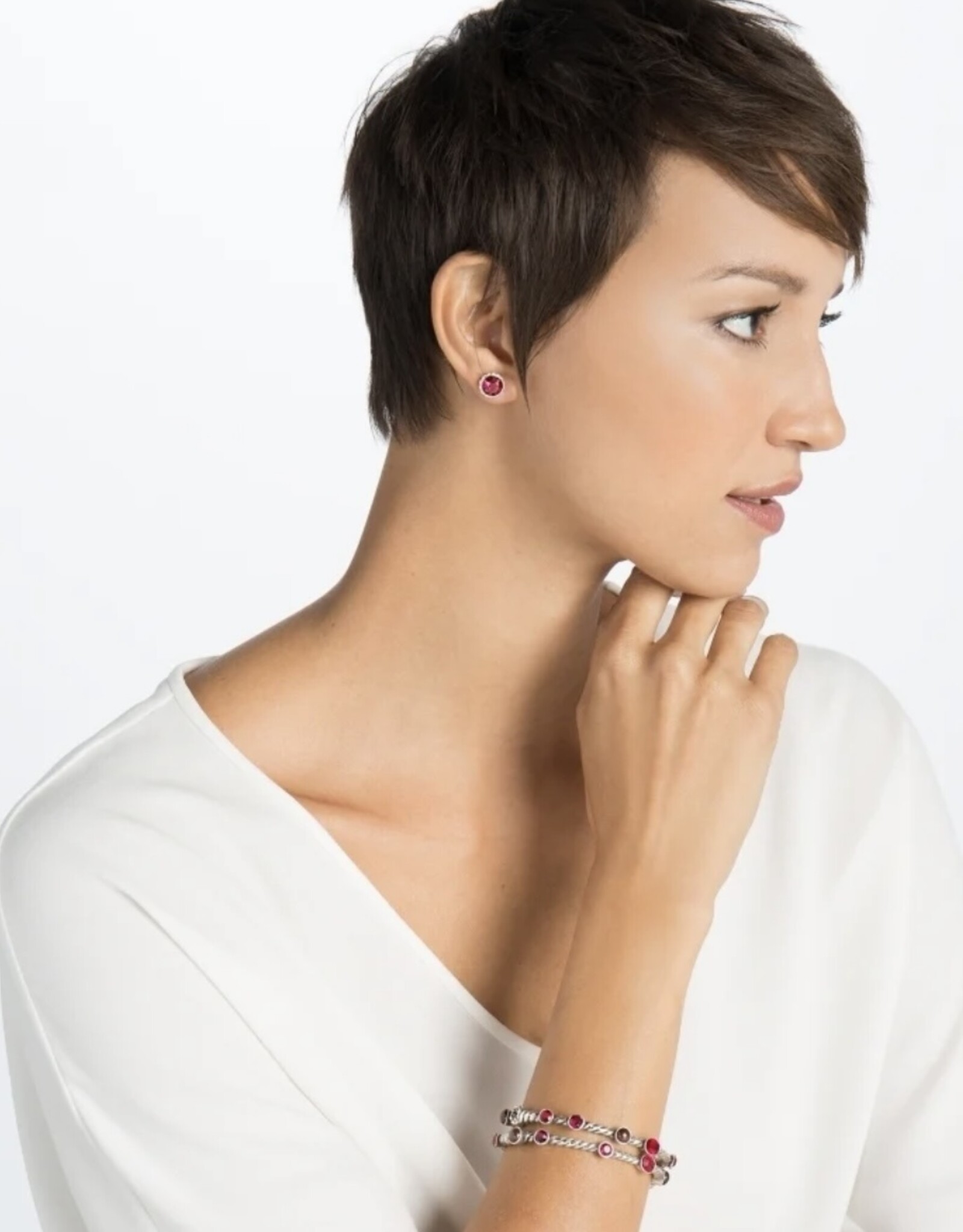 Topaz Iris Stud Earrings