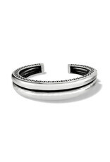 Inner Circle Silver Double Bangle