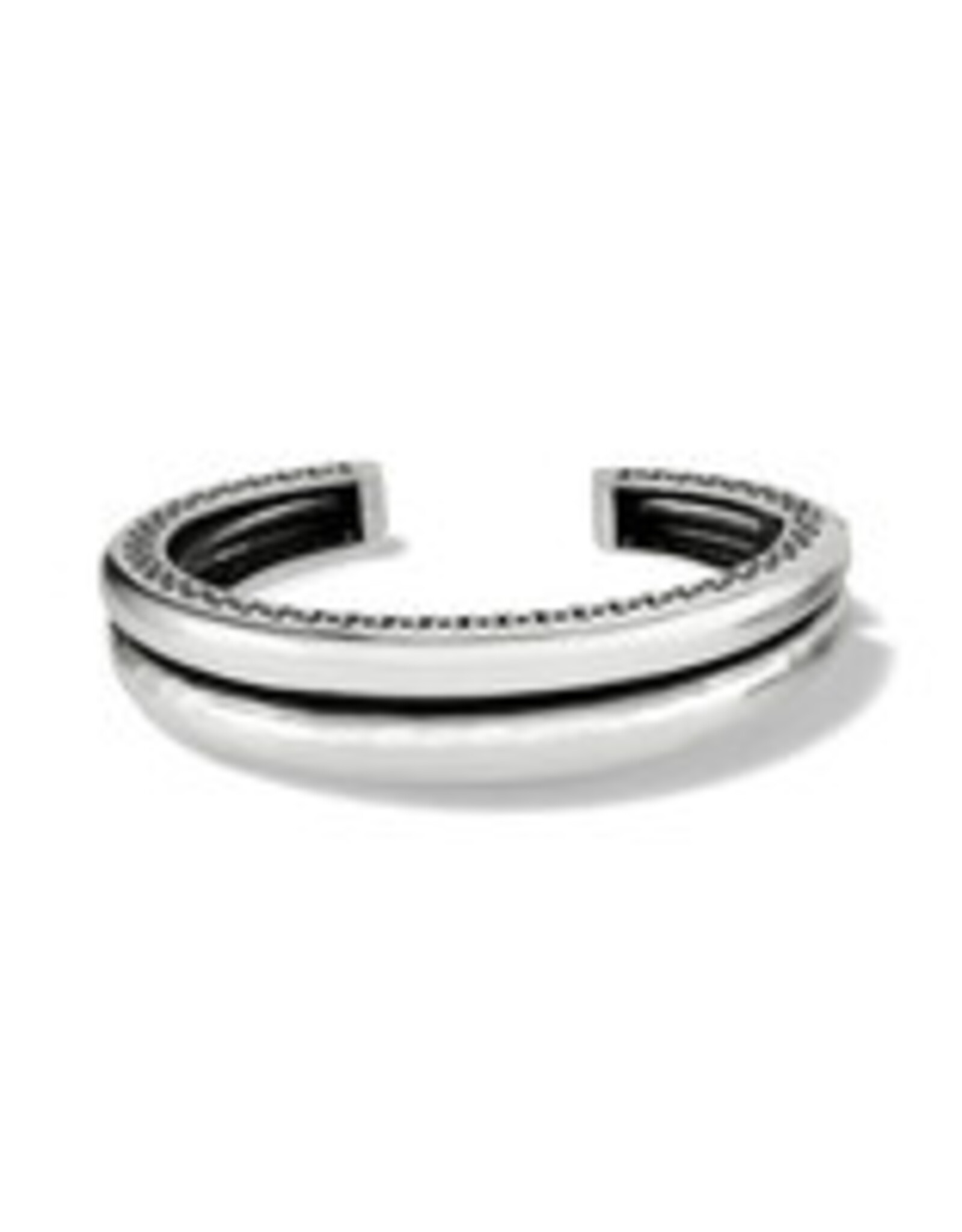 Inner Circle Silver Double Bangle