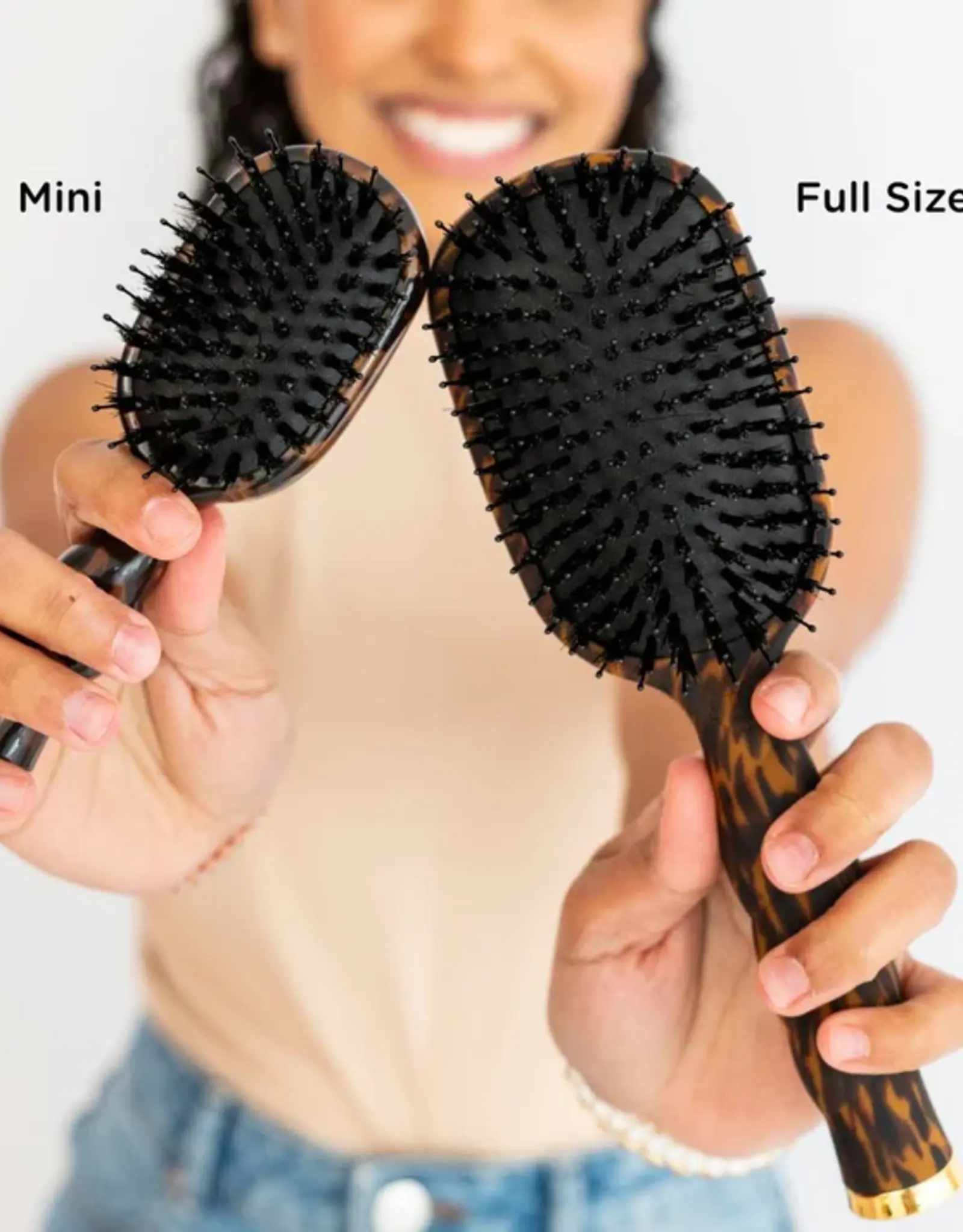 Teleties Mini Boar Bristle Brush-Tortoise