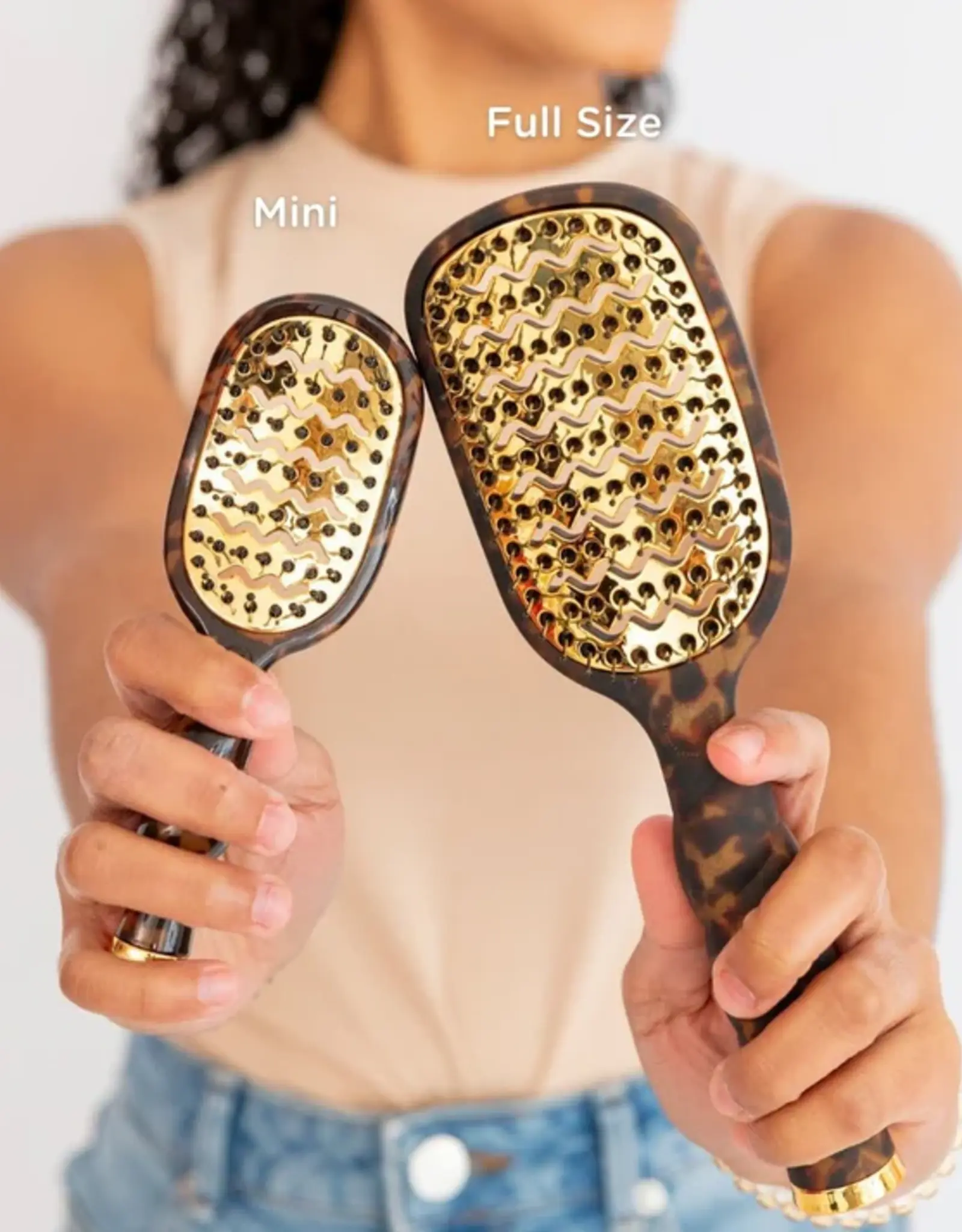 Teleties Mini Vented Hair Brush-Tortoise