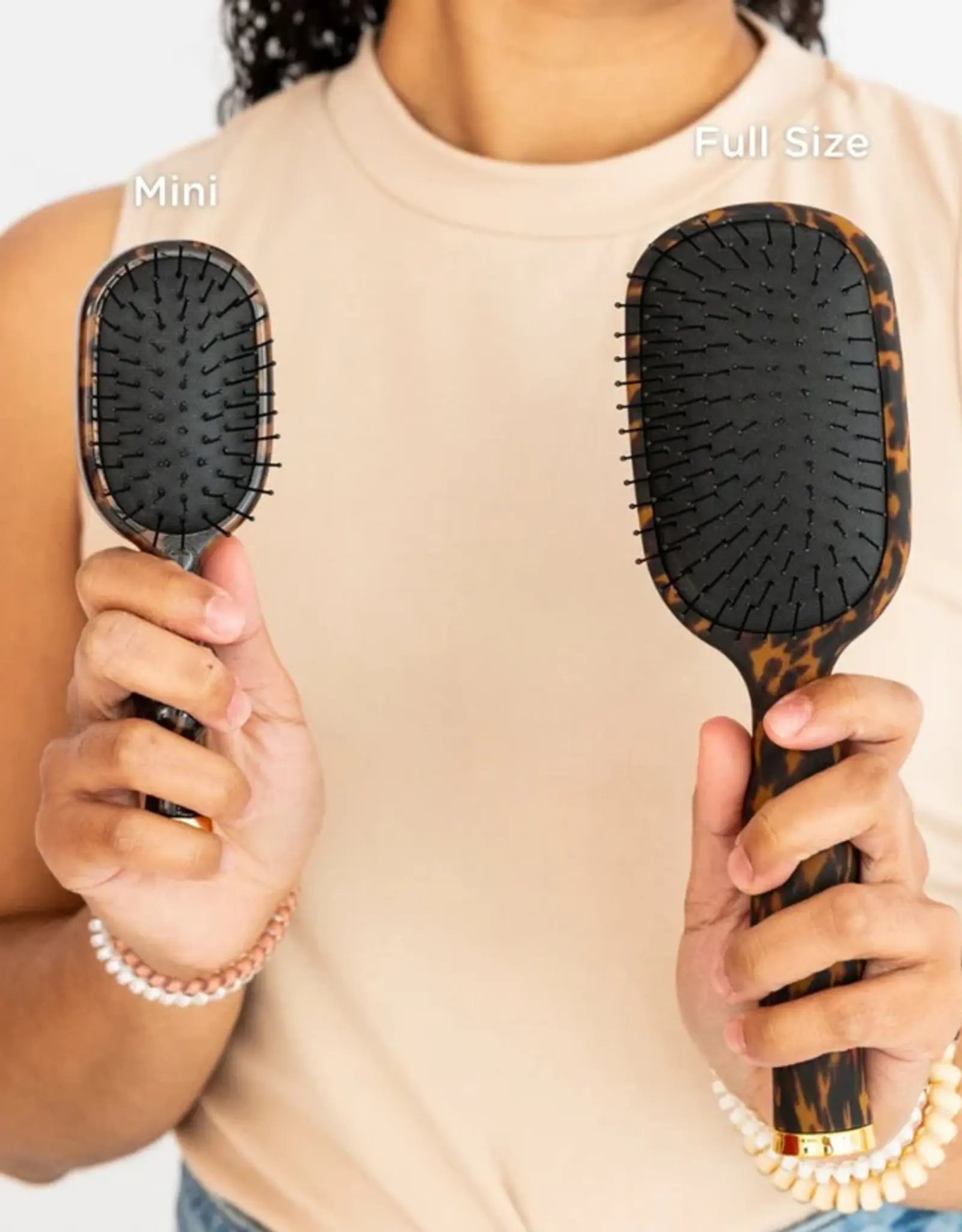 Teleties Mini Detangler Brush For Medium Hair-Tortoise