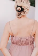 Teleties Flat Square Clip Jet Black MD