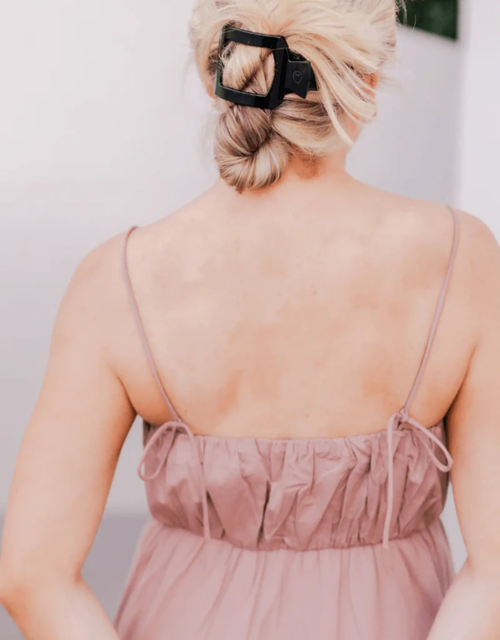 Teleties Flat Square Clip Jet Black MD