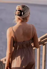 Teleties Flat Square Clip Jet Black LG