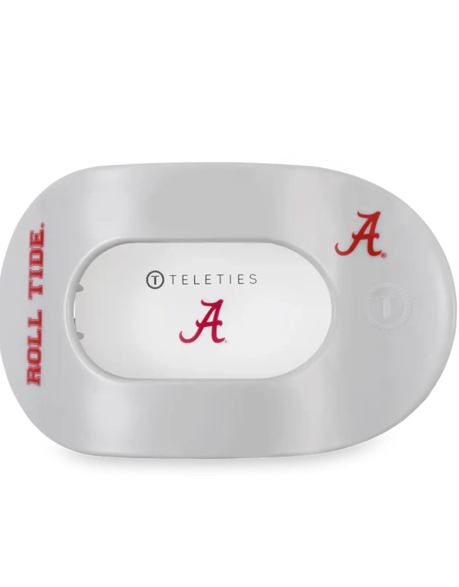Teleties Flat Round Clip Roll Tide! LG