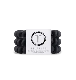 Teleties 3pk Jet Black Large Hair Ties
