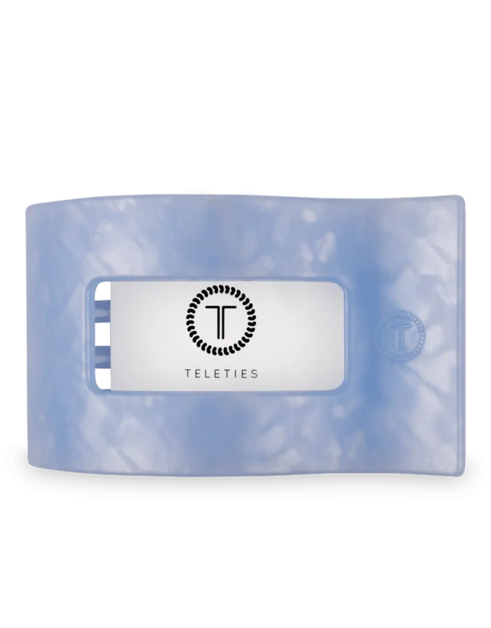 Teleties Flat Rectangle Clip Blue Lagoon LG