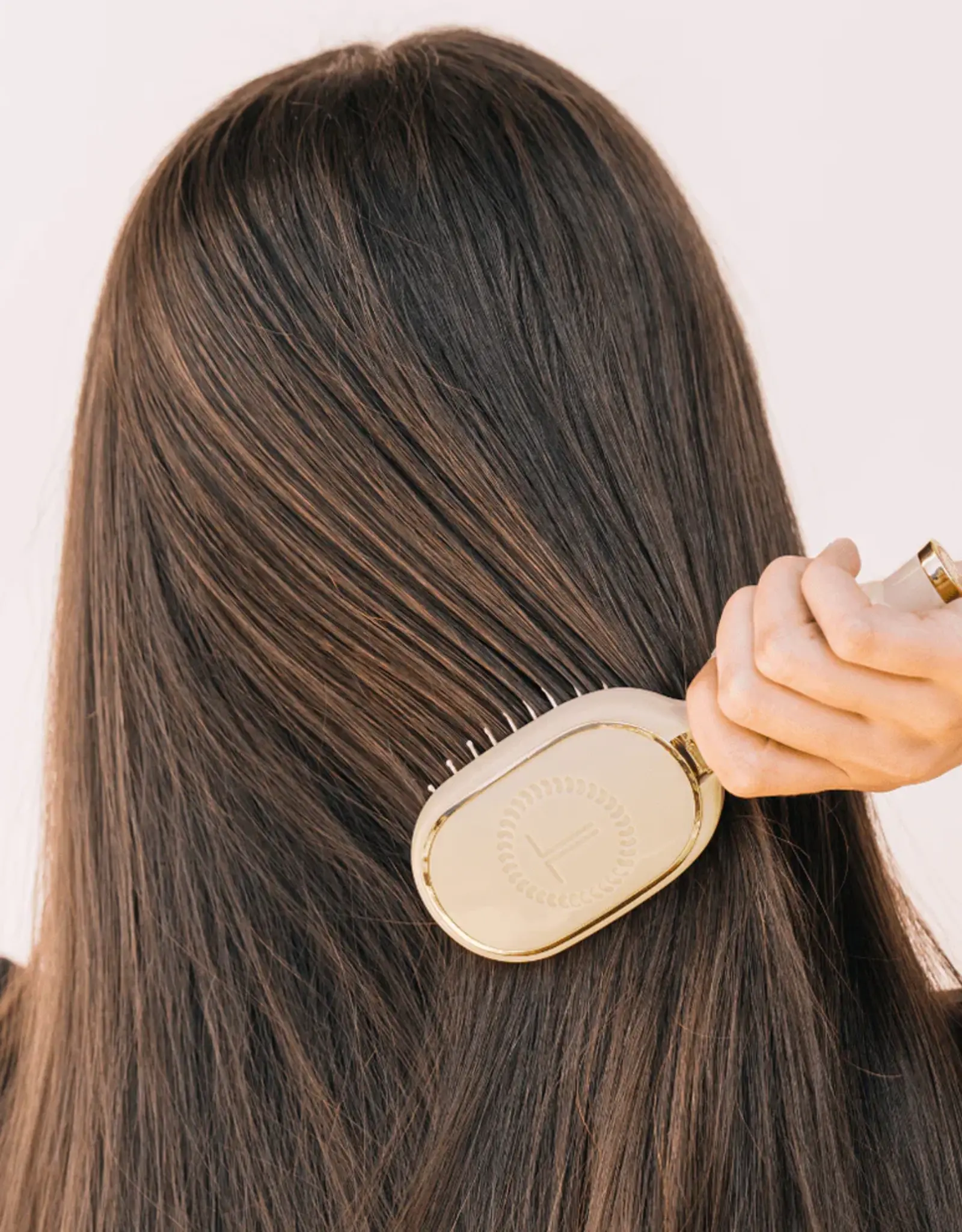 Teleties Mini Detangler Brush For Medium Hair-Tan