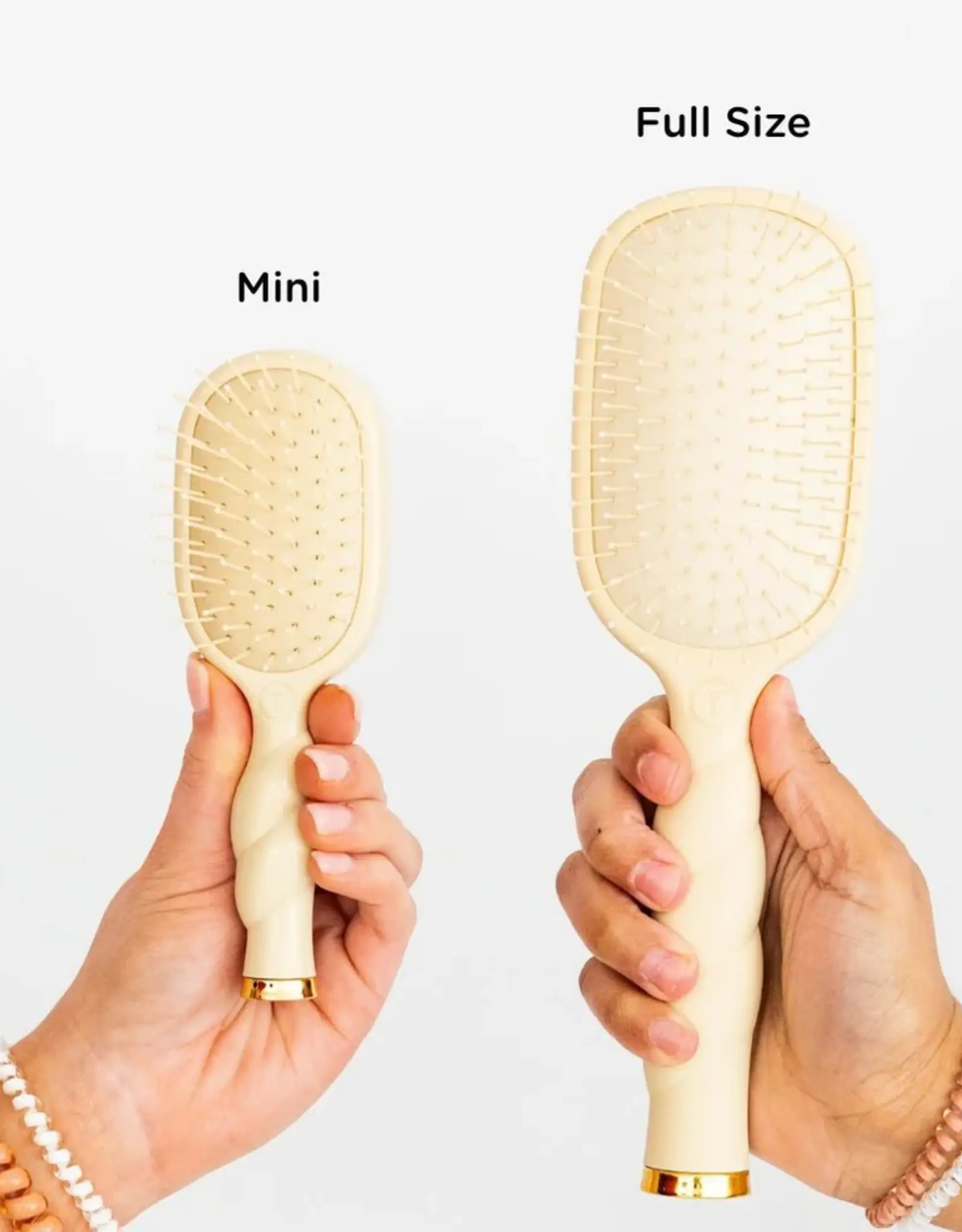 Teleties Mini Detangler Brush For Medium Hair-Tan