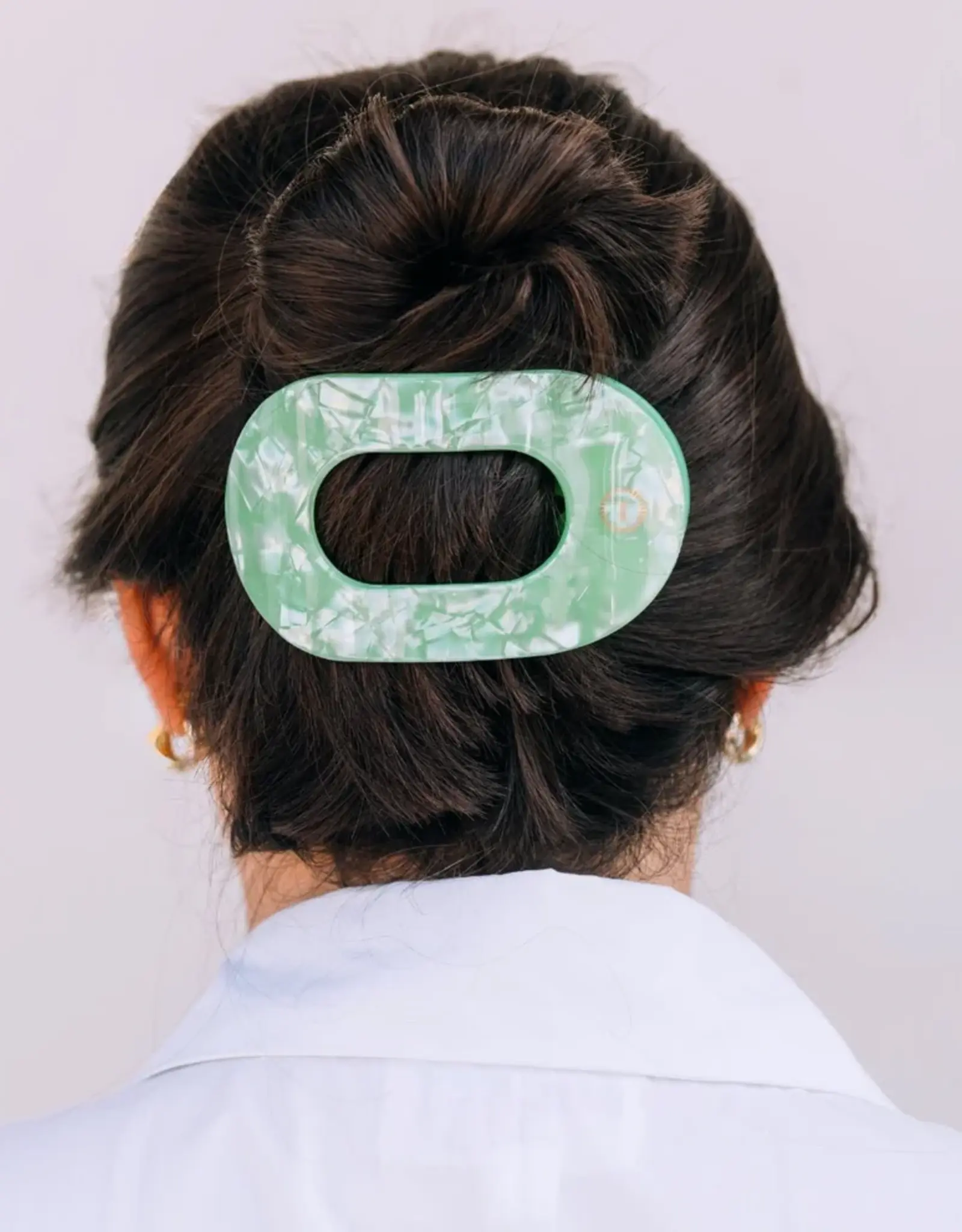 Teleties Flat Round Clip Spring Splash LG