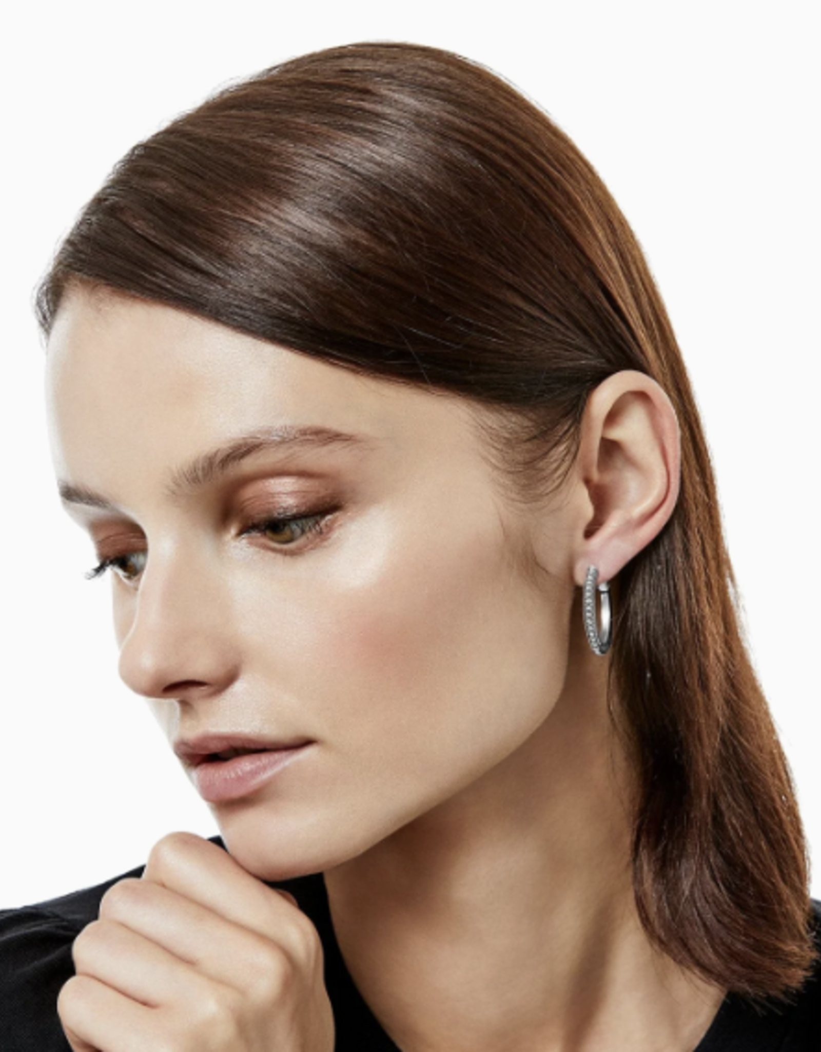 Earrings Meridian Thin Small Hoop Silver