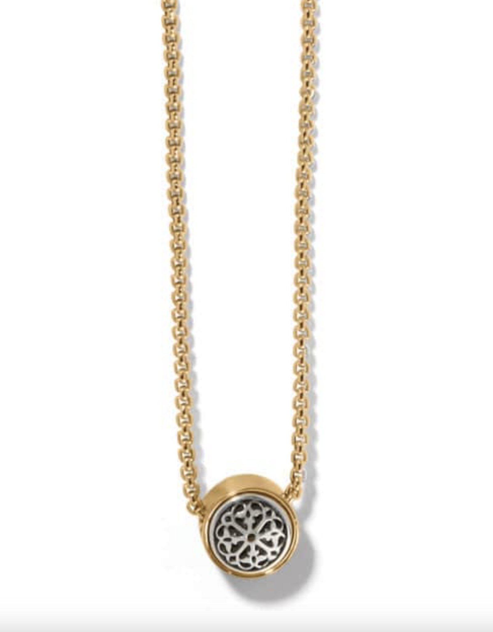 Ferrara Two Tone Luce Mini Pendant Necklace