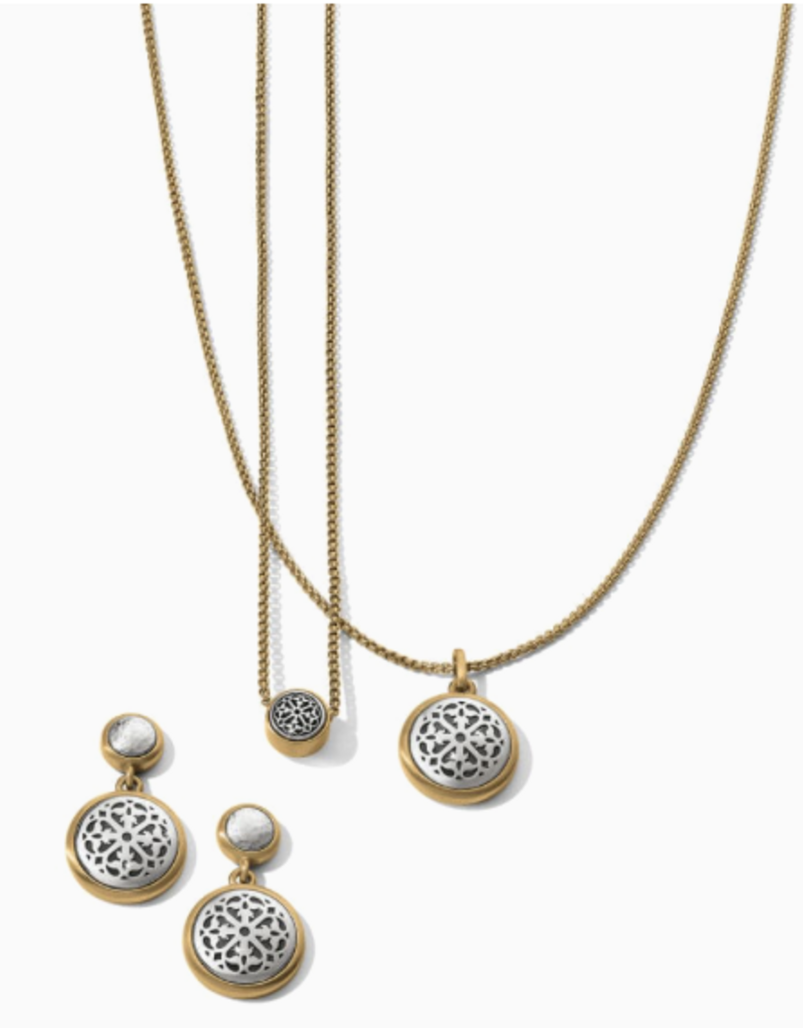 Ferrara Two Tone Luce Mini Pendant Necklace