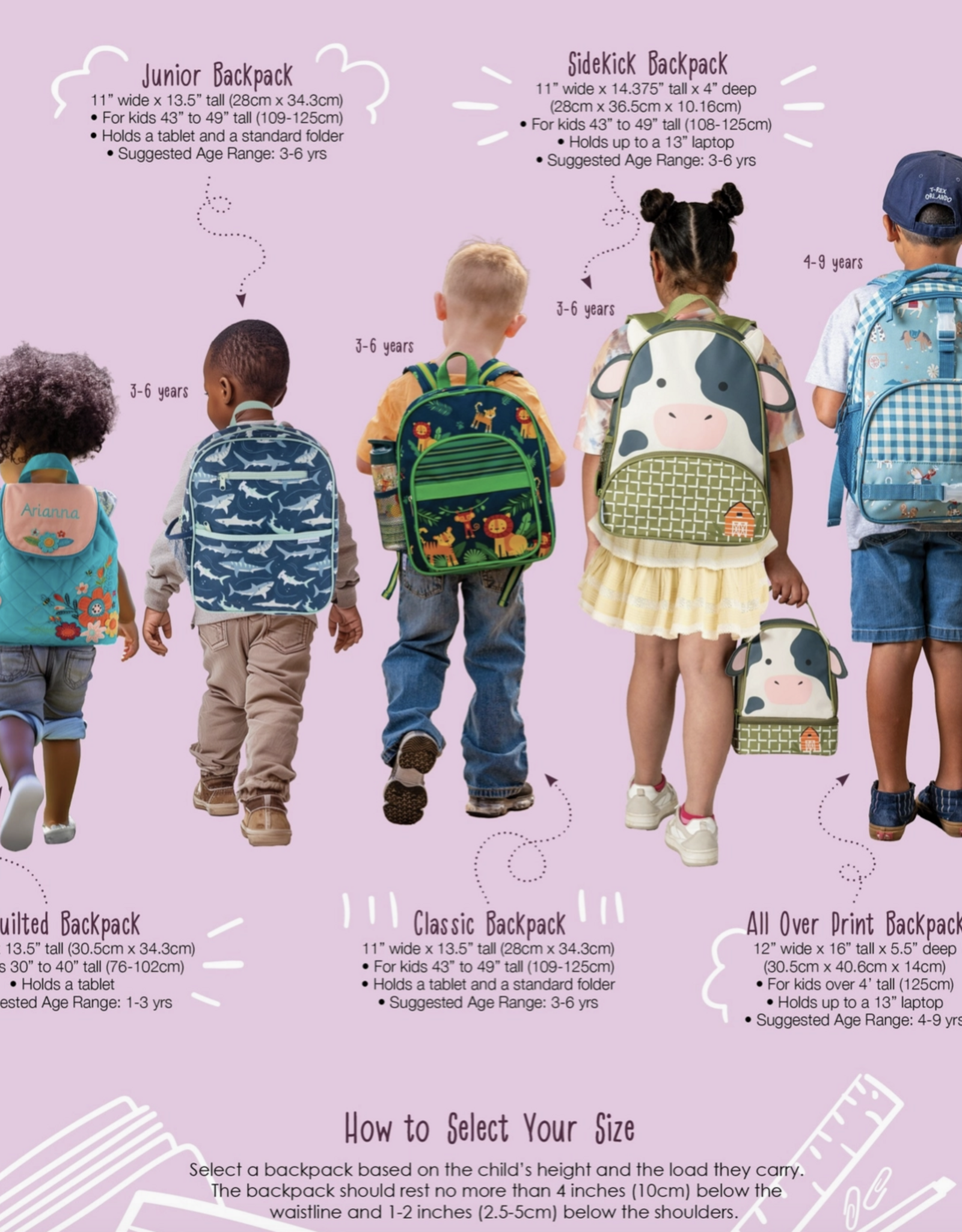 Backpack All Over Strawberry Fields F23